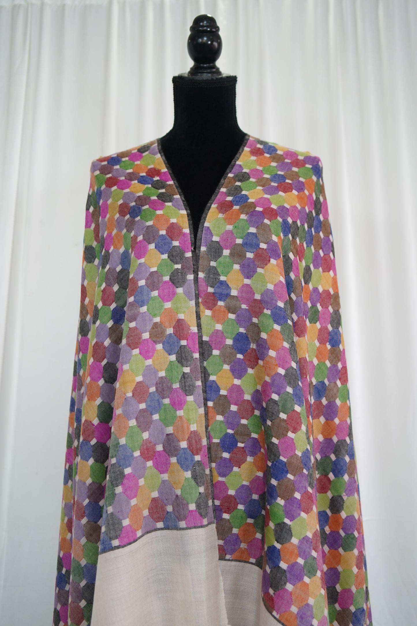 White GI kani jamma pashmina shawl 9494