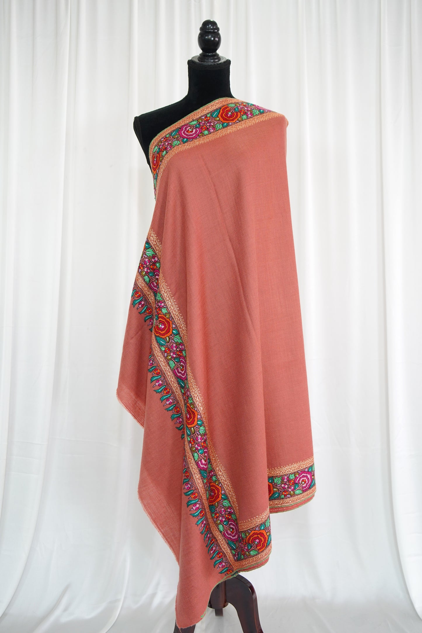 Flamingo GI tilla embroidery pashmina shawl 9497
