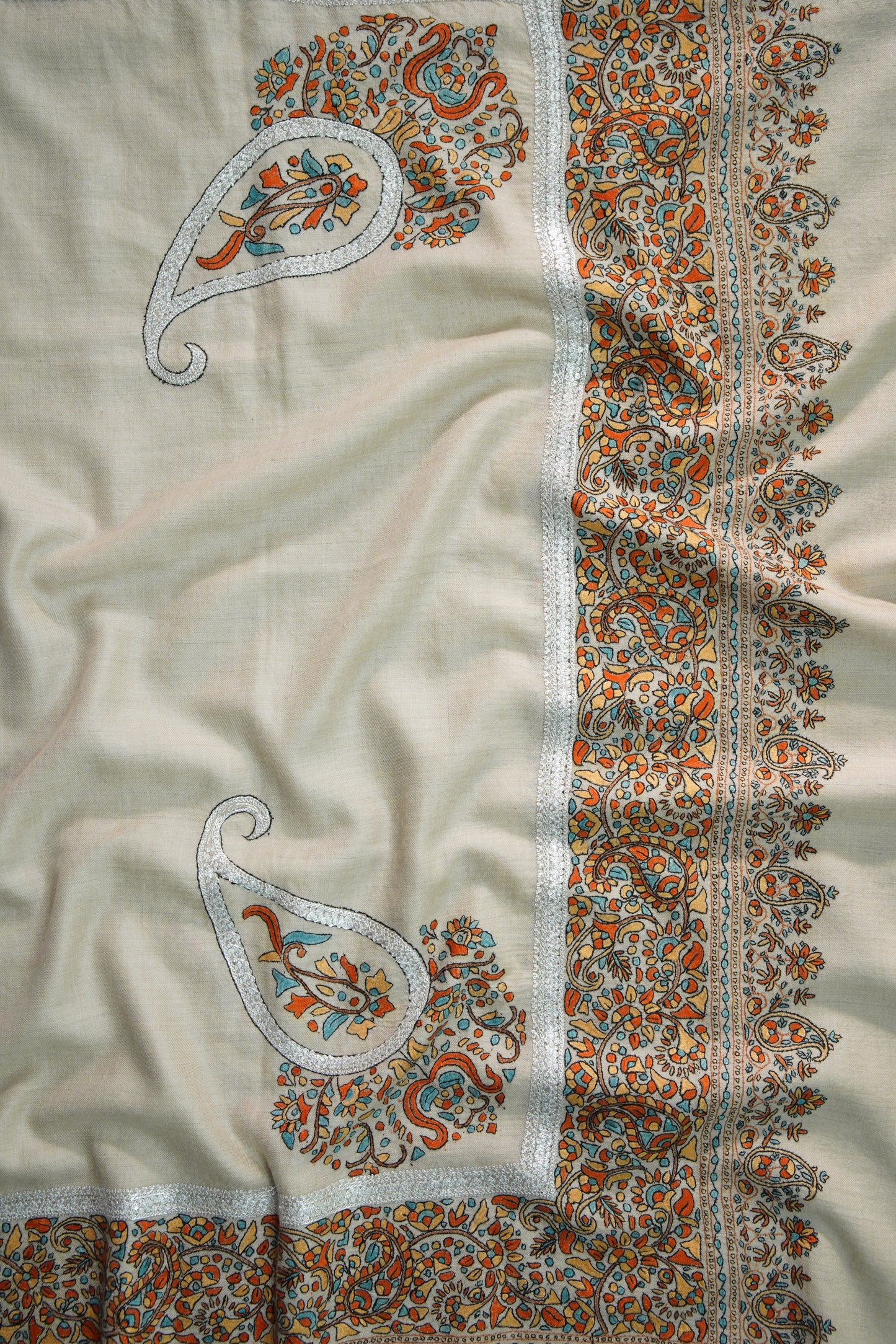 off-white GI tilla embroidery pashmina shawl 9500