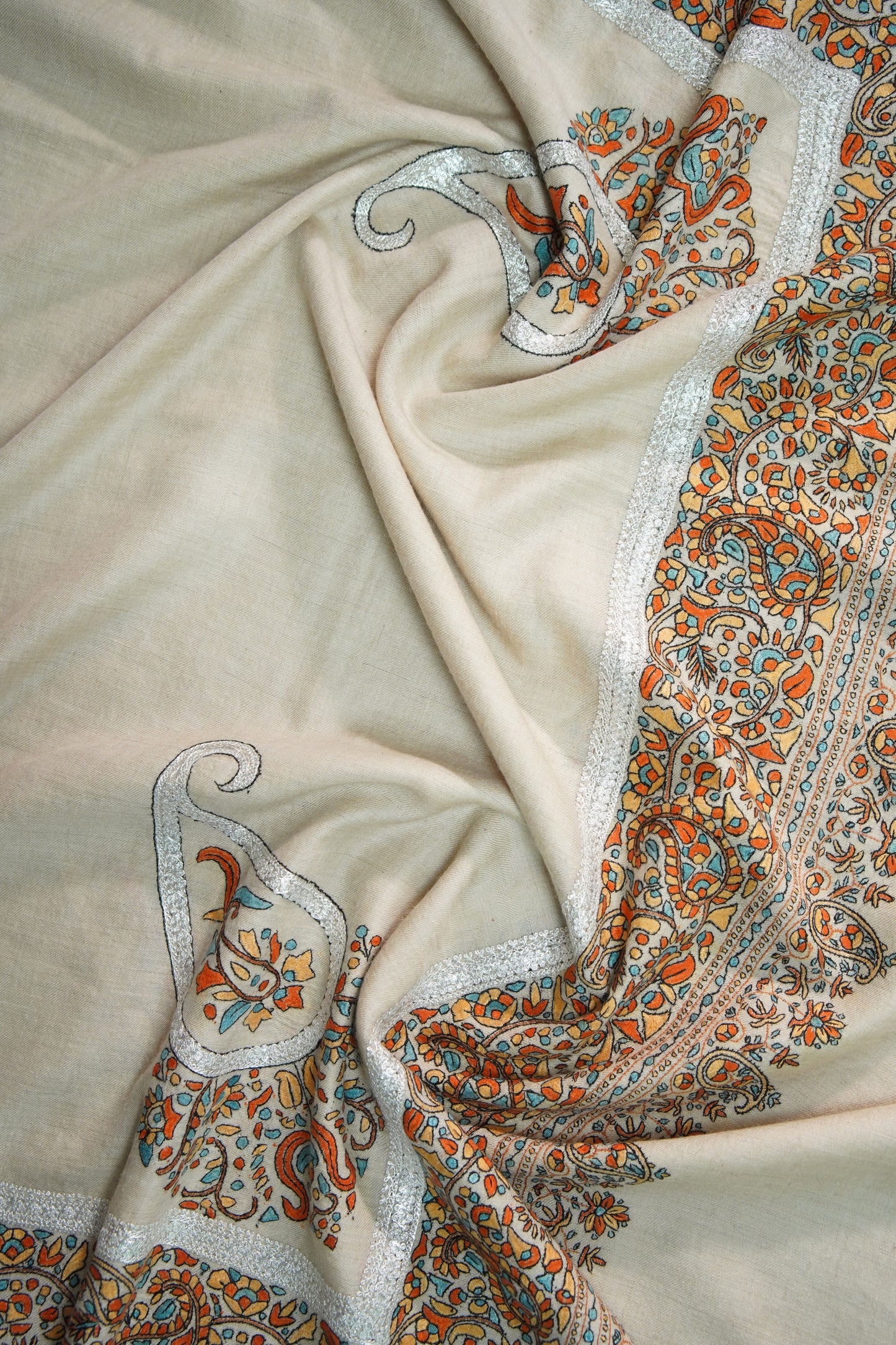 off-white GI tilla embroidery pashmina shawl 9500