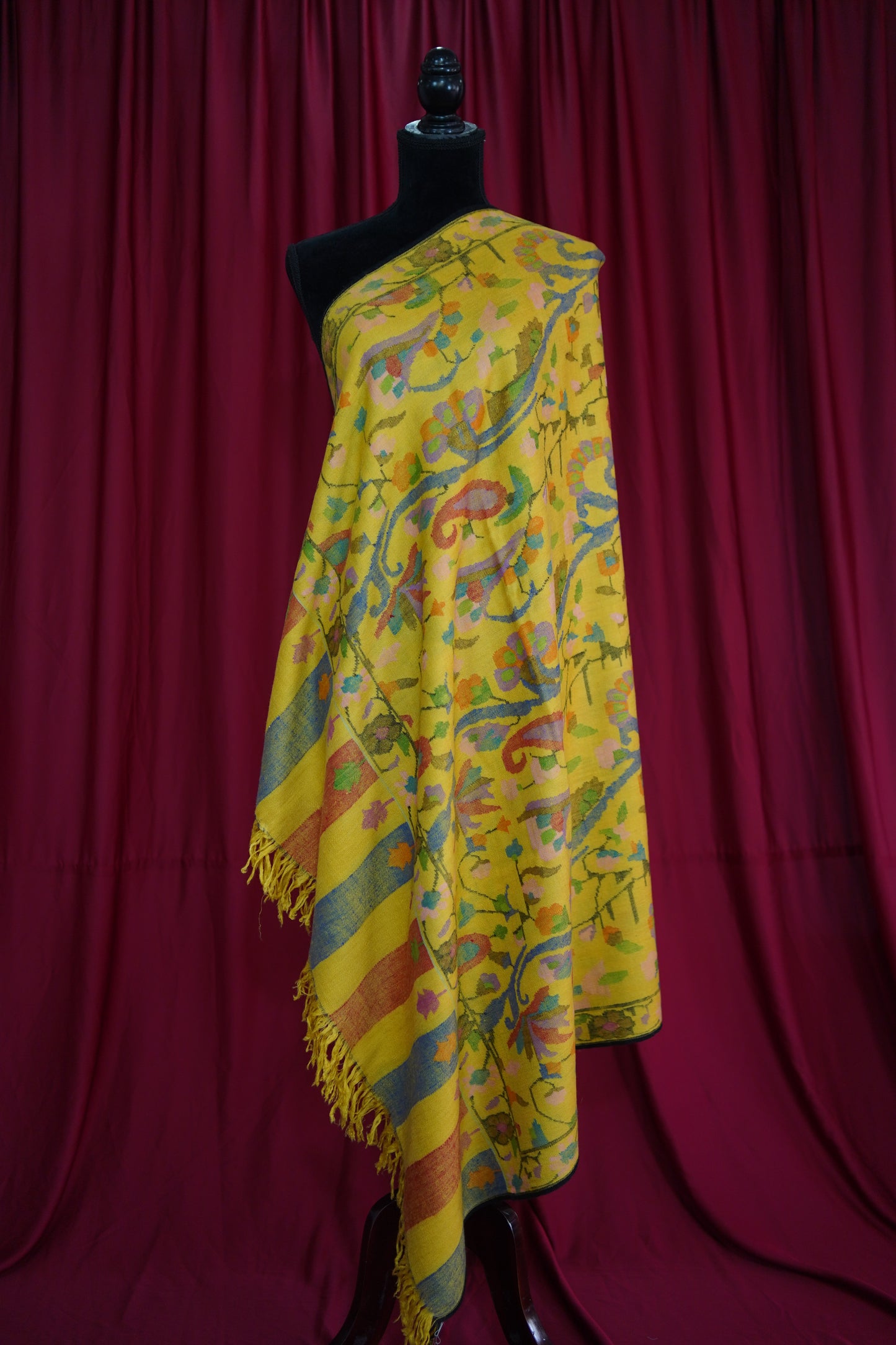 yellow GI kani jamma pashmina shawl 9502