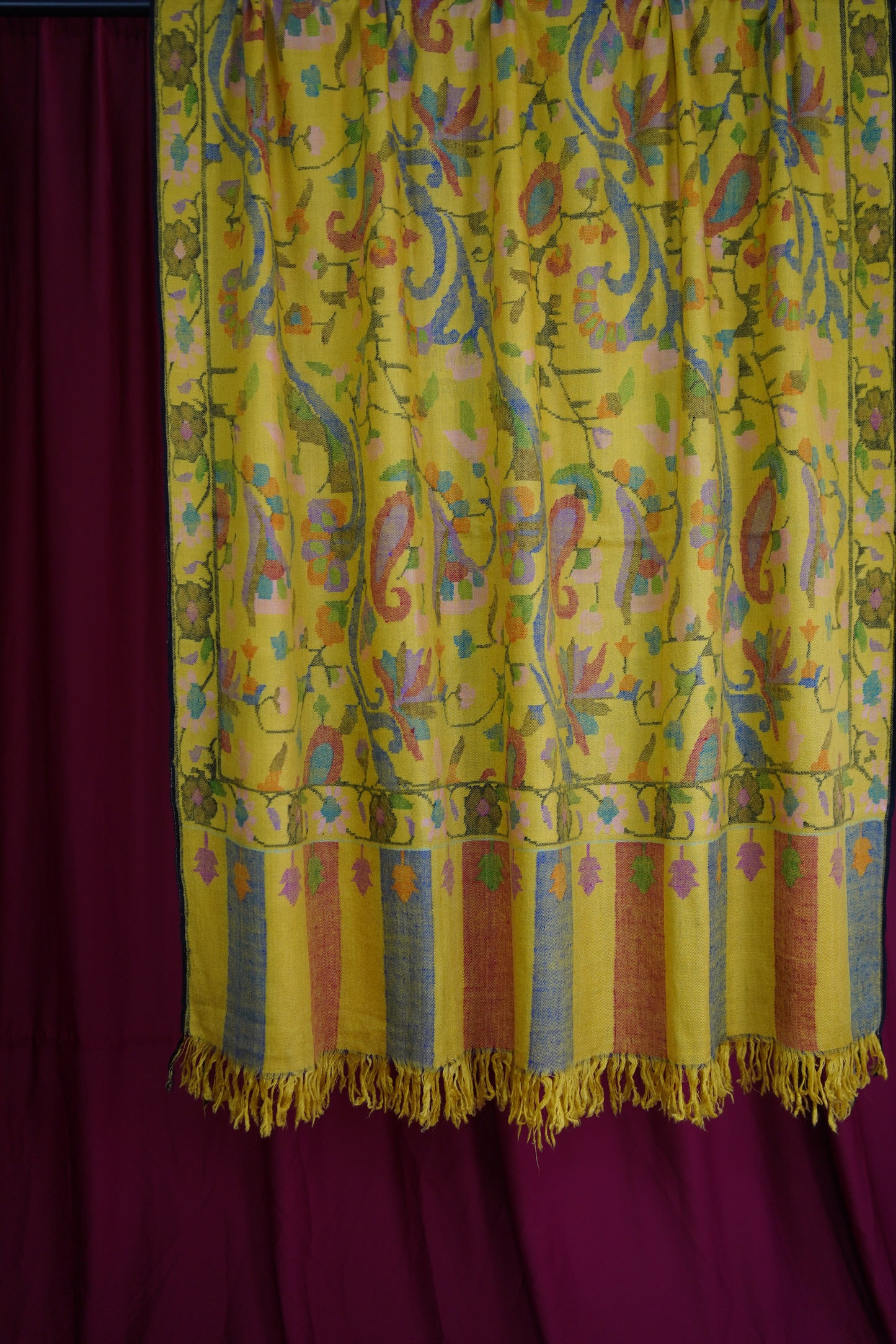 yellow GI kani jamma pashmina shawl 9502