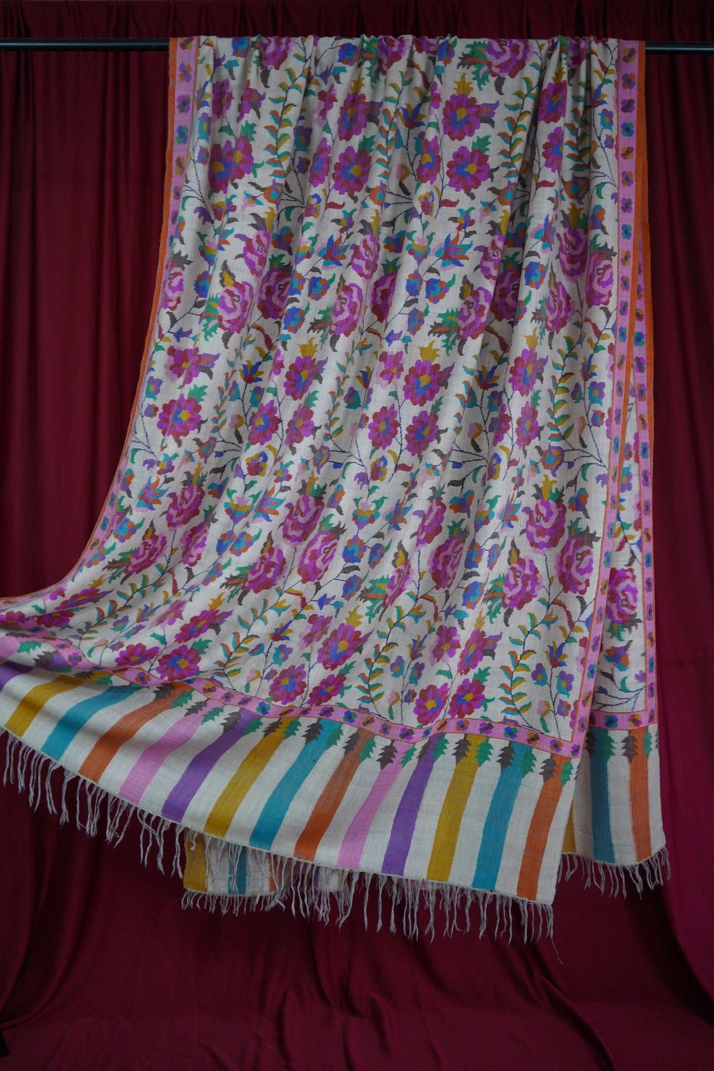 light natural gulabdaar XL kani jamma shawl 9505