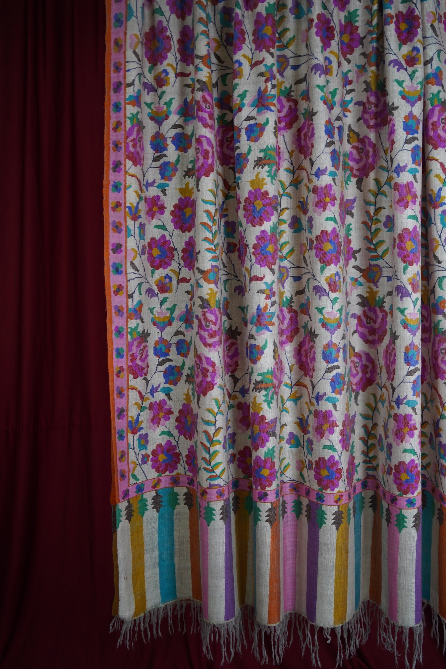 light natural gulabdaar XL kani jamma shawl 9505