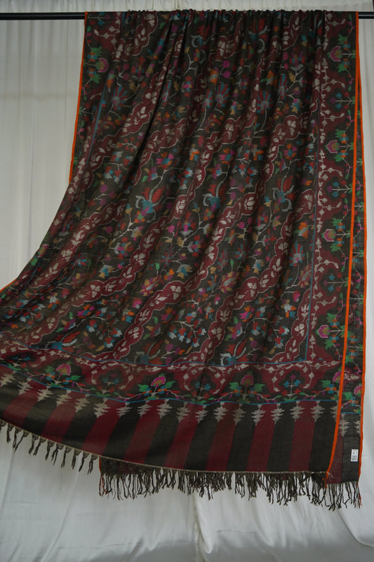 smokey black XL GI kani jamma pashmina shawl 9508