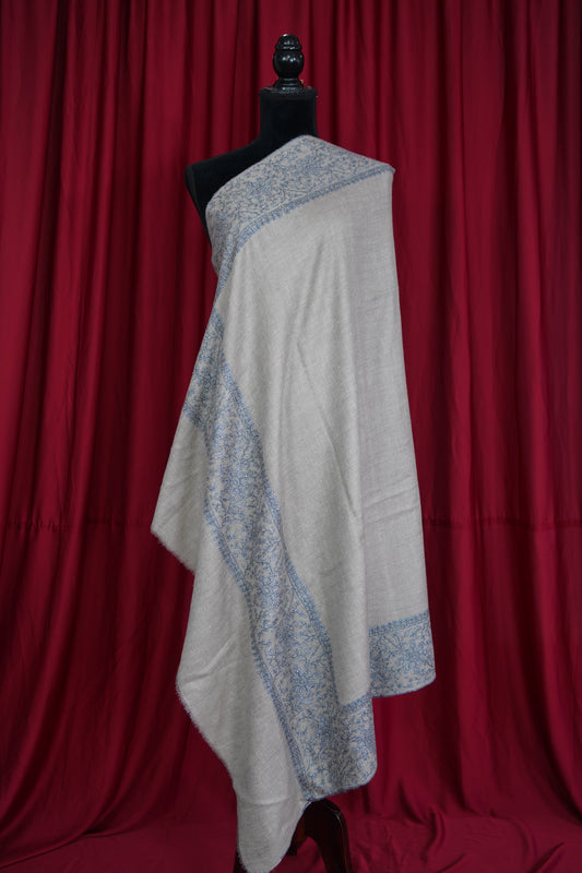 natural GI embroidery pashmina shawl 9521