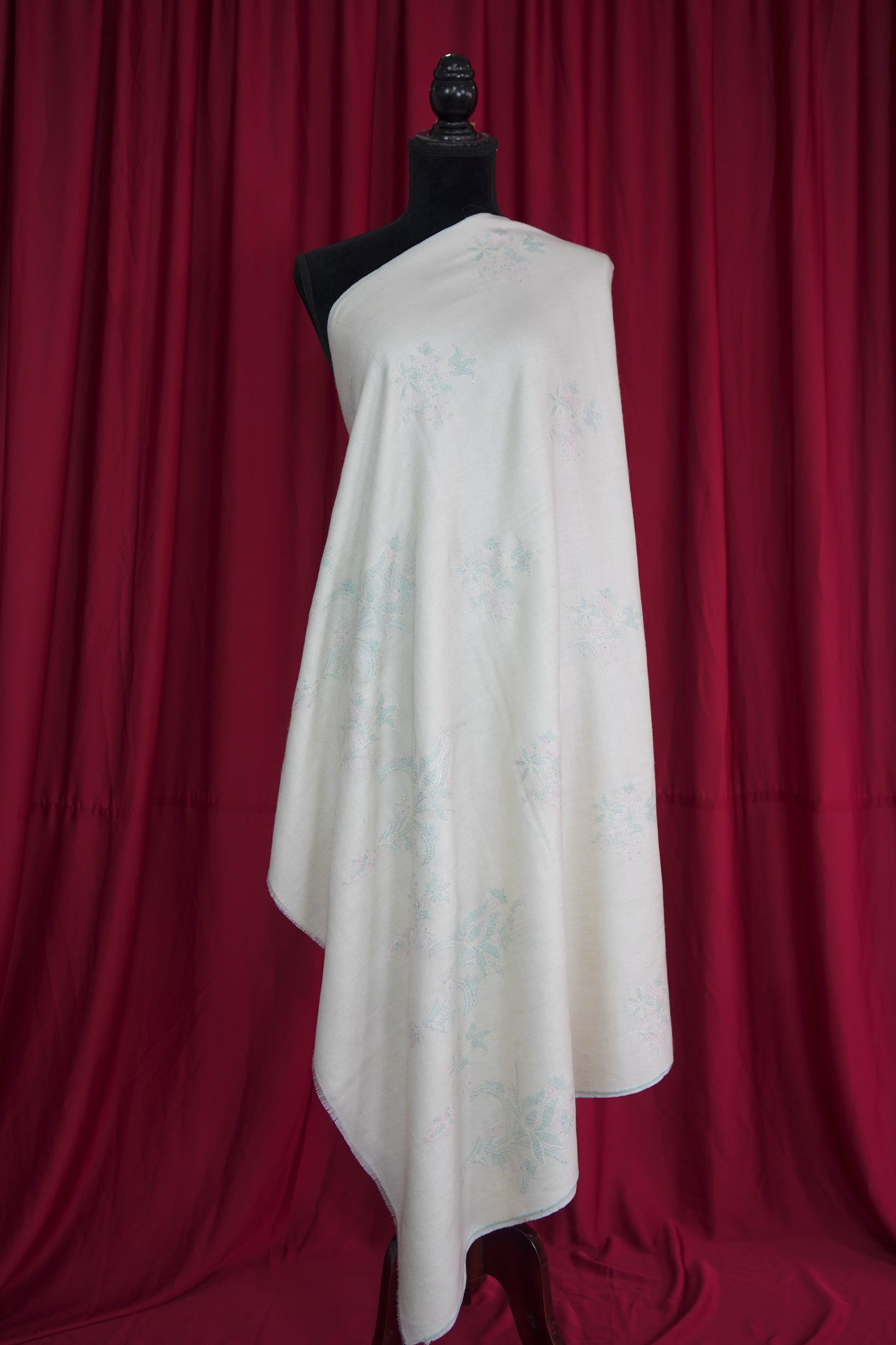 off white butis GI embroidery pashmina shawl 9523