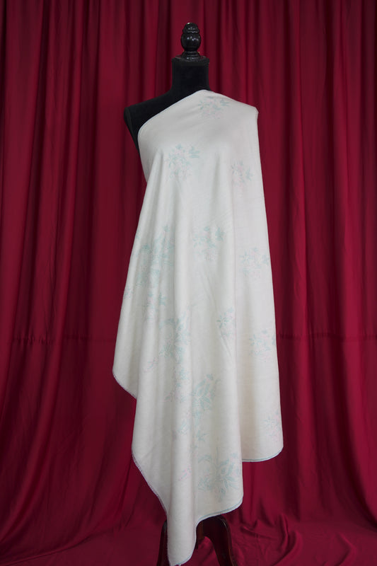 off white butis GI embroidery pashmina shawl 9523