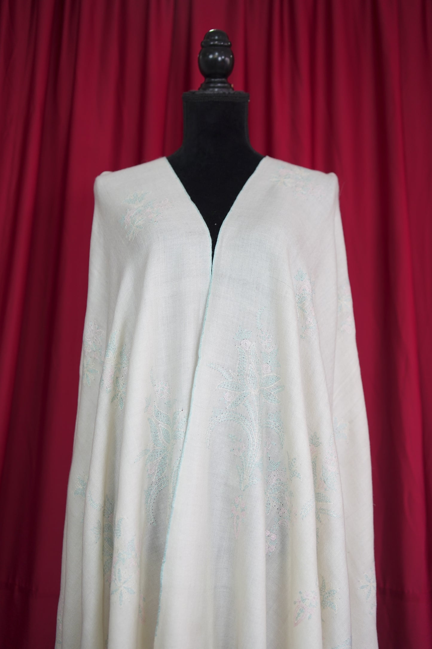 off white butis GI embroidery pashmina shawl 9523