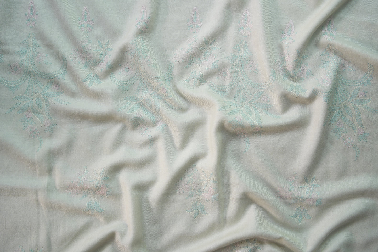 off white butis GI embroidery pashmina shawl 9523