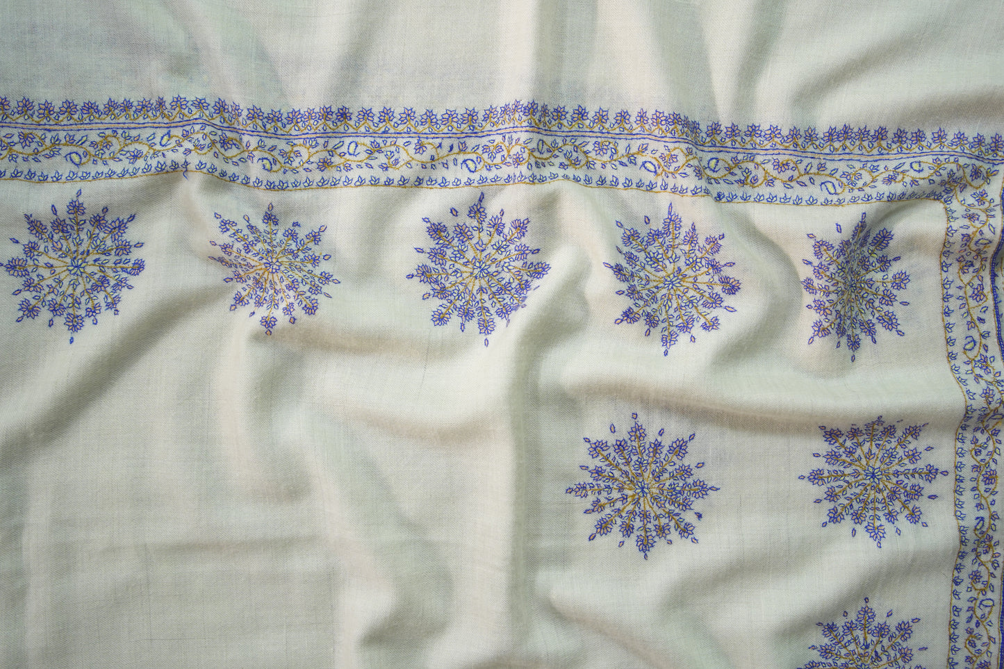 off white butis GI embroidery pashmina shawl 9526