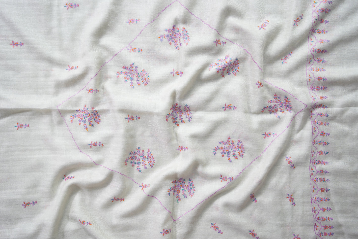 off white butis GI embroidery pashmina stole 9527