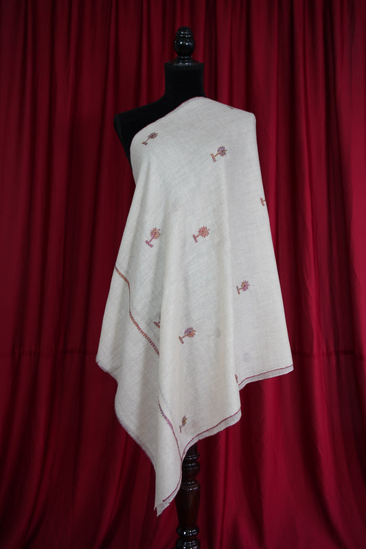 off-white butis embroidery pashmina stole 9529