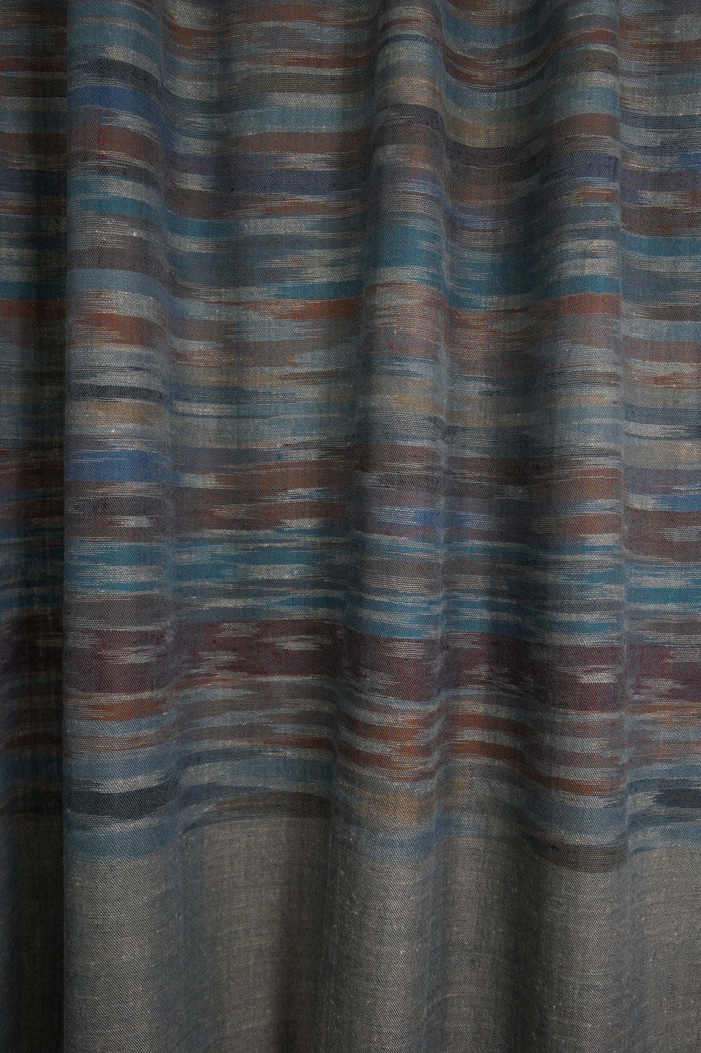 greyish blue ekat weave XL pashmina shawl 9531