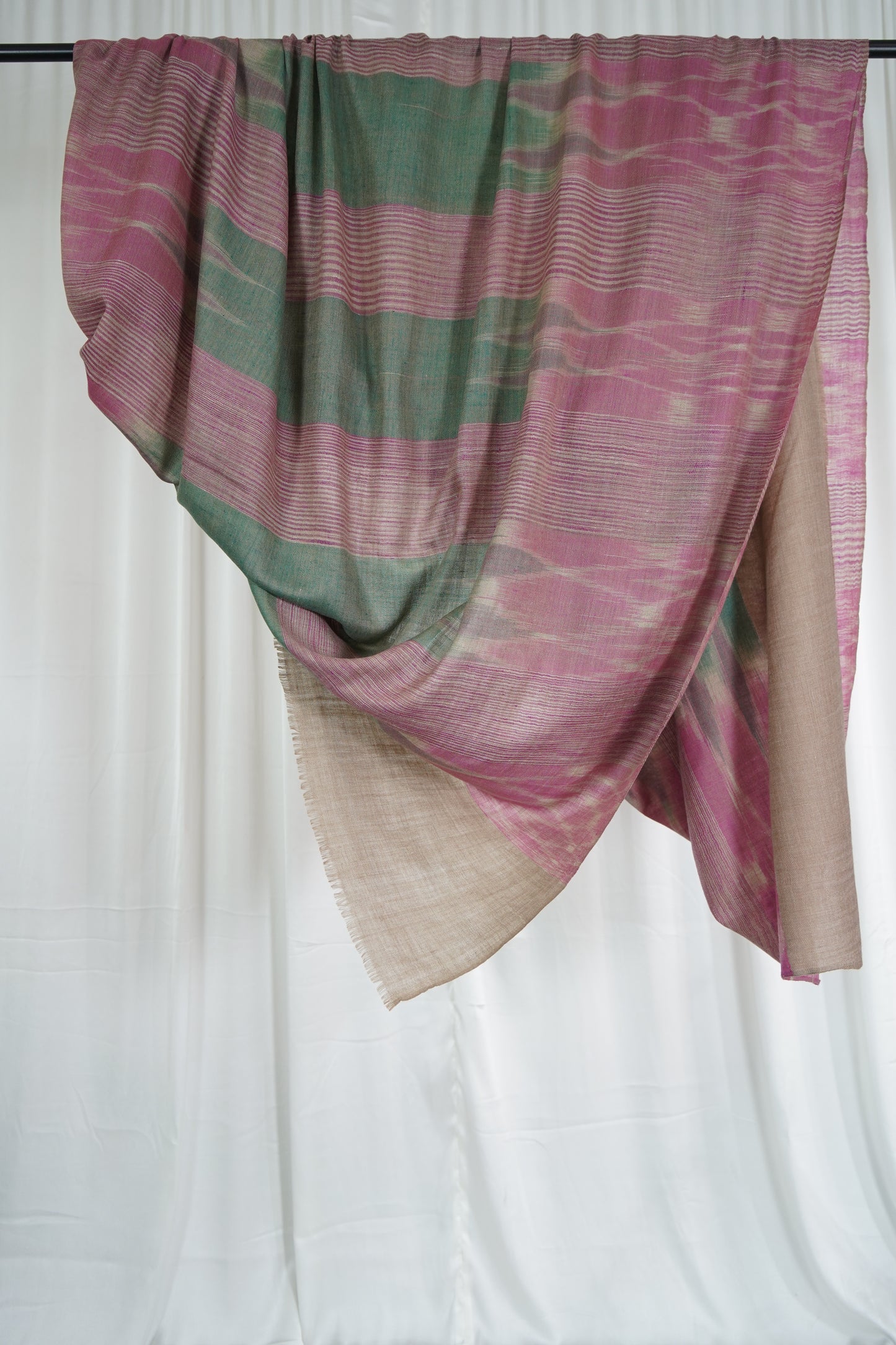 multicoloured XL ekat weave pashmina shawl 9532