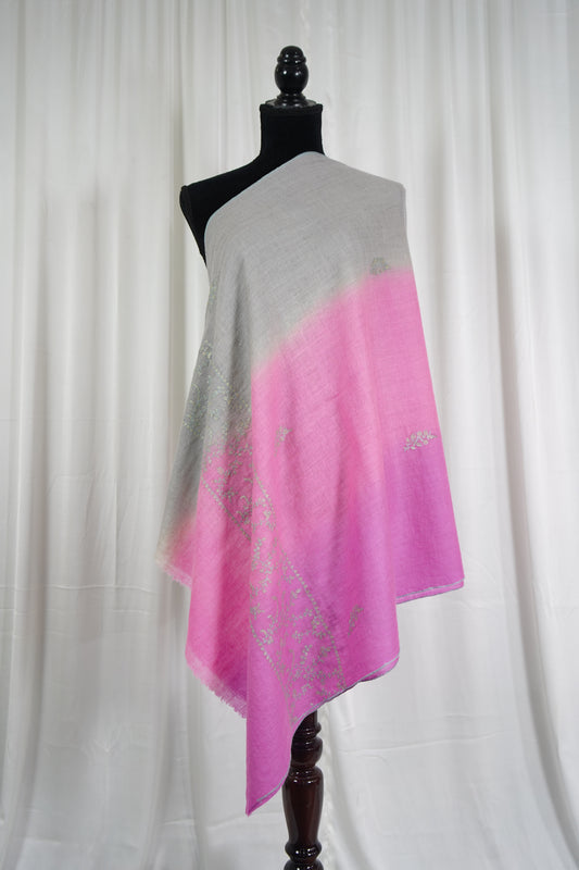 ombre embroidery pashmina stole 9537