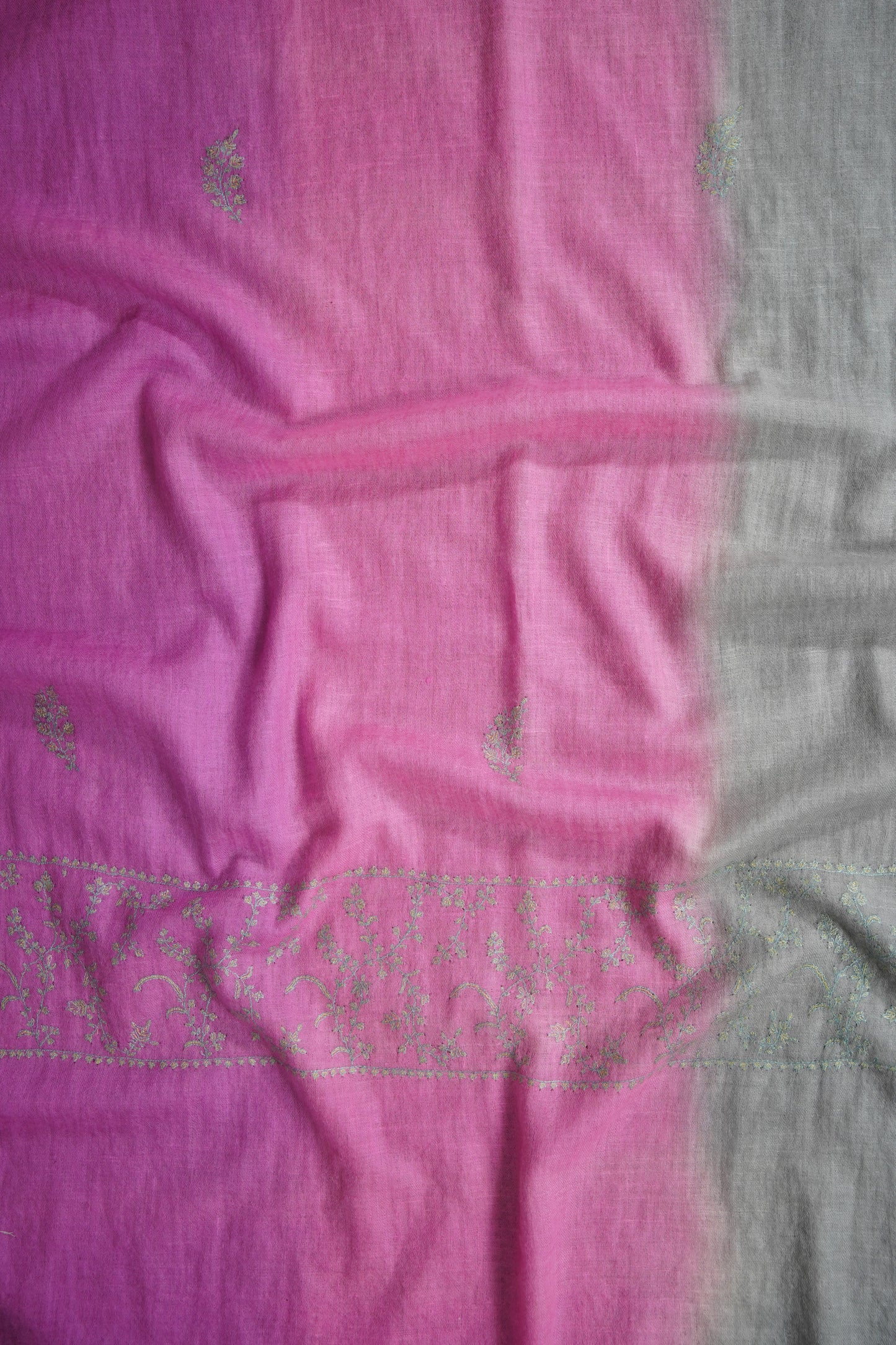 ombre embroidery pashmina stole 9537
