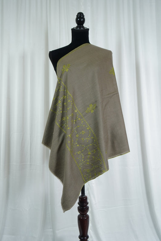natural butis embroidery pashmina stole 9538