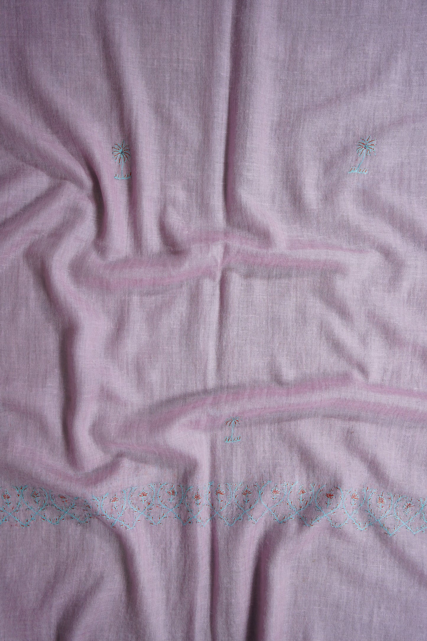 amaranth pink embroidery pashmina stole 9541