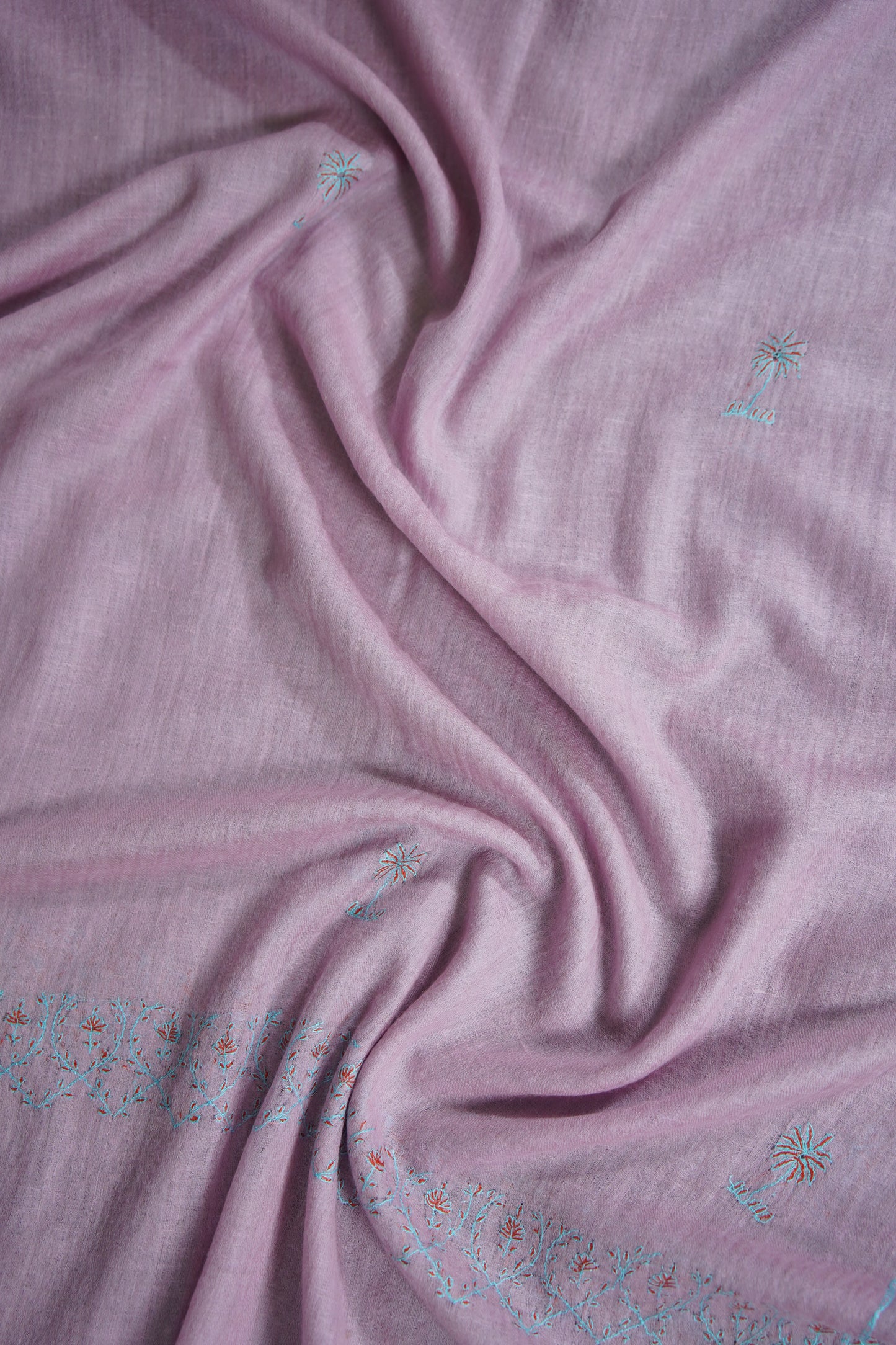 amaranth pink embroidery pashmina stole 9541