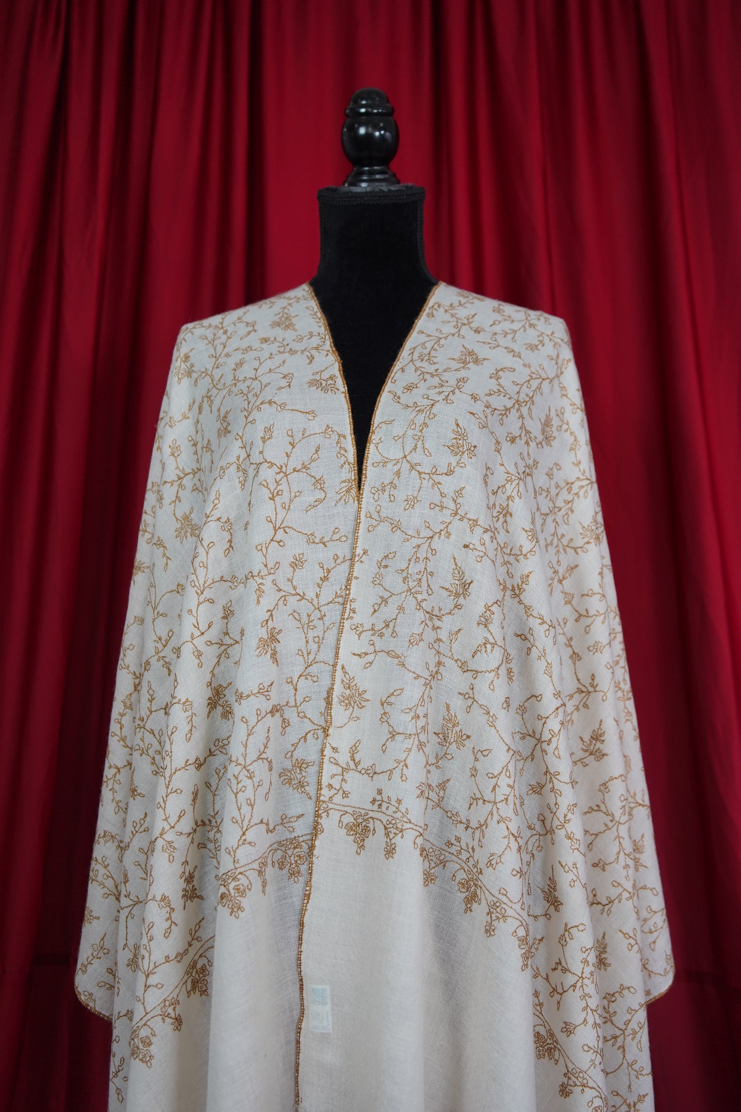off-white GI jaali embroidery pashmina stole 9549