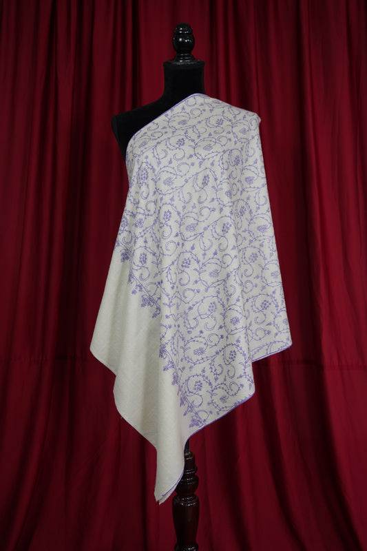 off-white GI jaali embroidery pashmina stole 9555