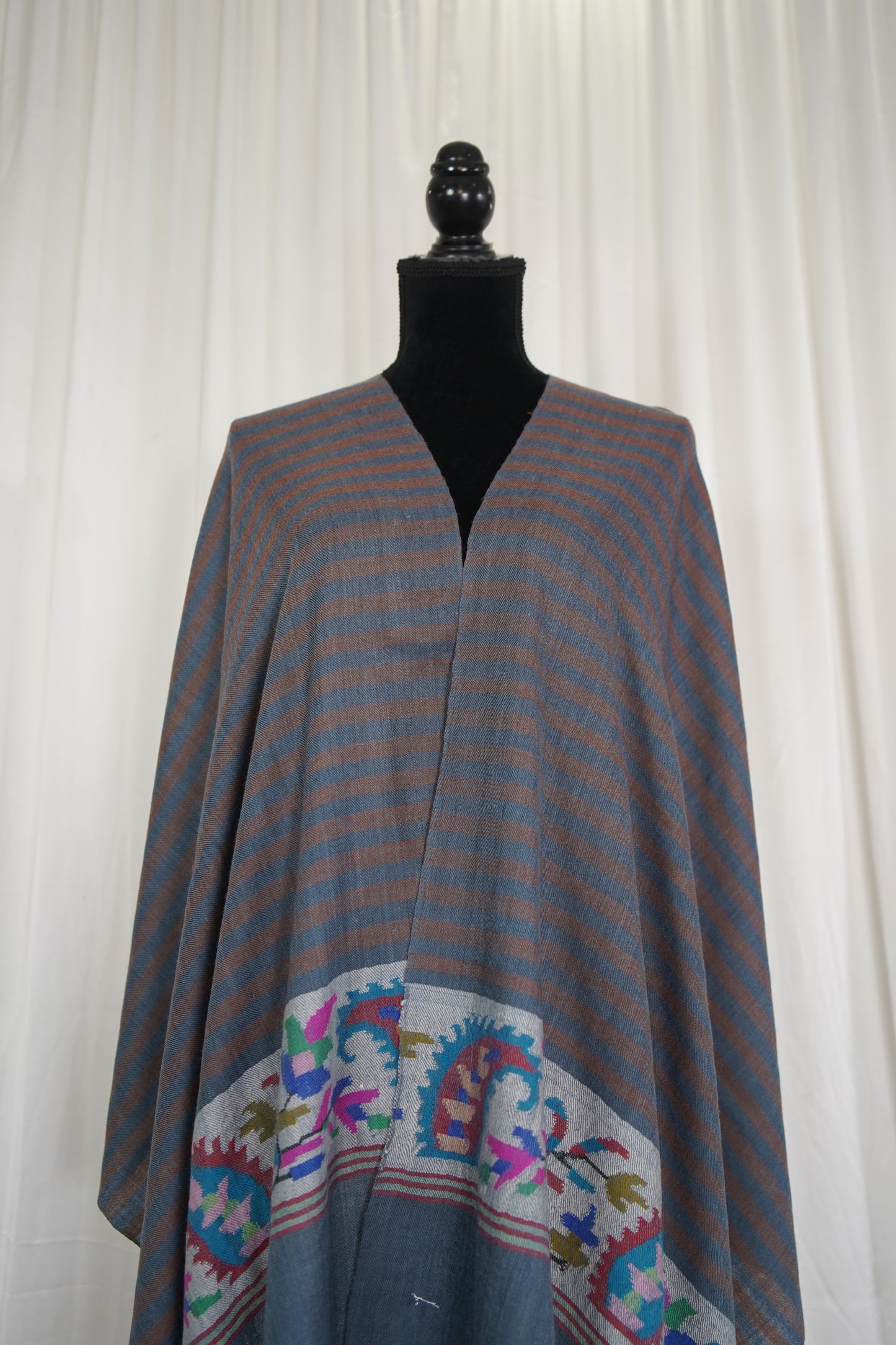 oxford blue kani palla stole 9584