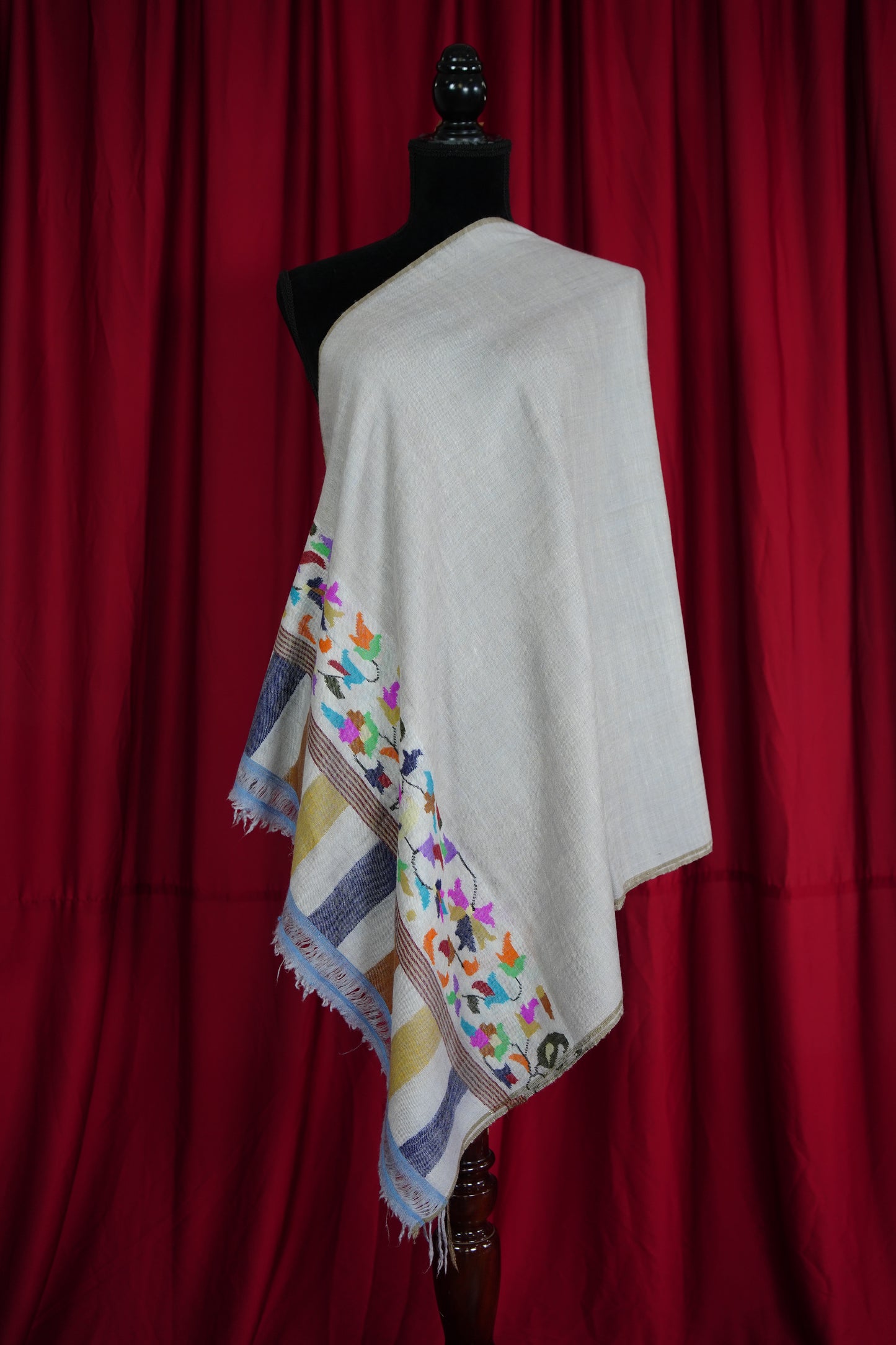 ice blue GI kani palla stole 9588