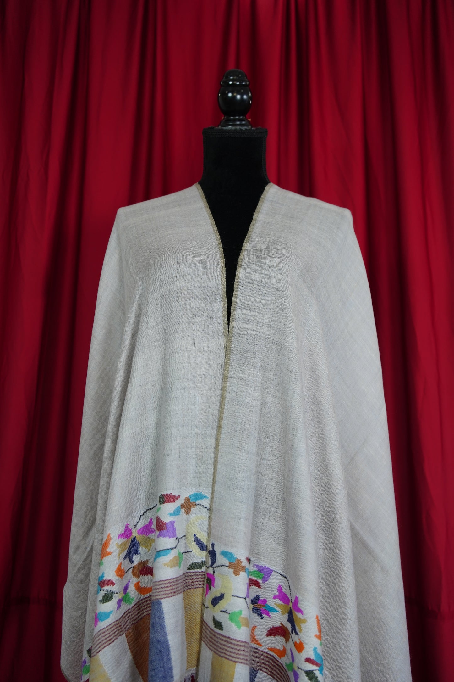 ice blue GI kani palla stole 9588