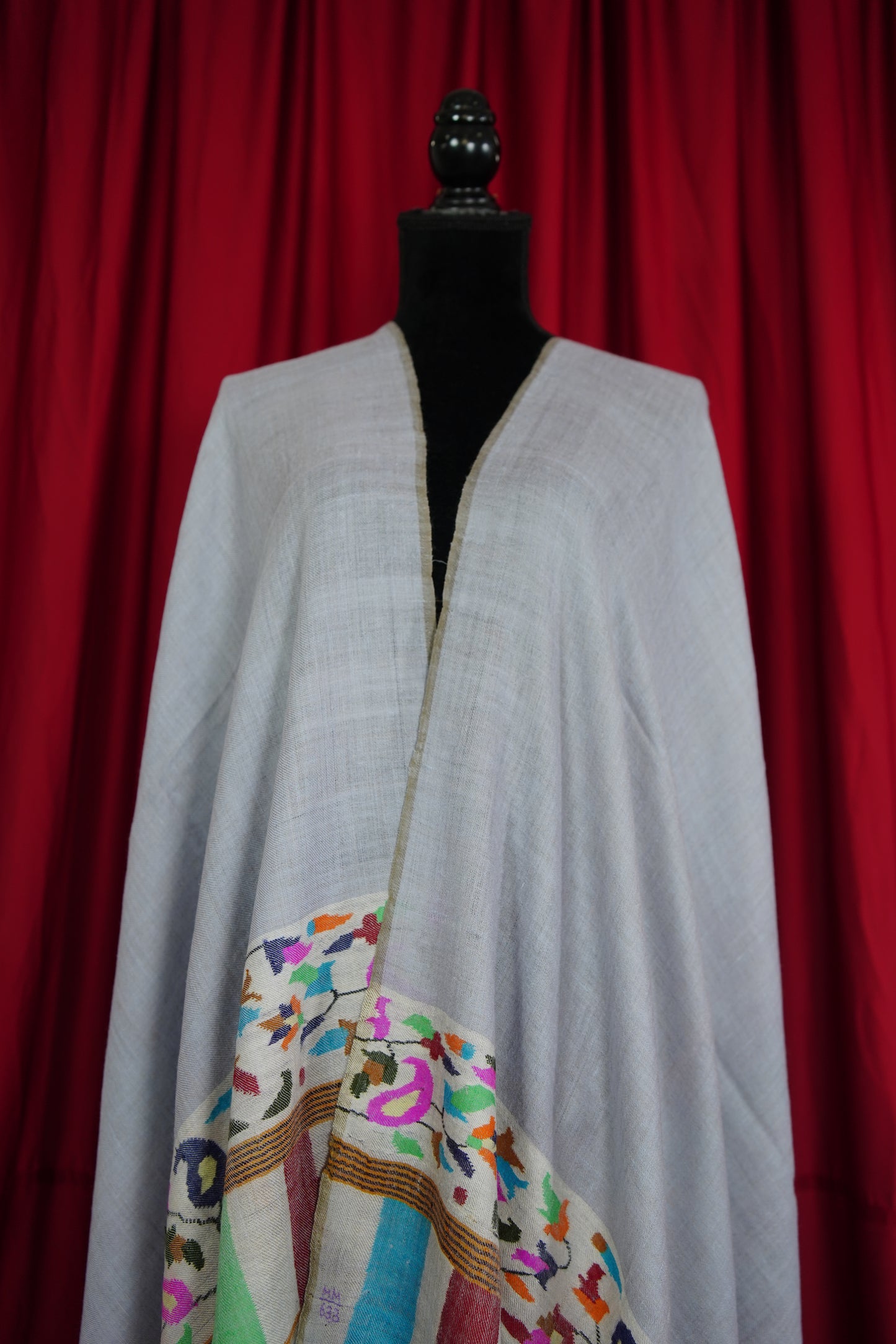 ice blue GI kani palla stole 9590