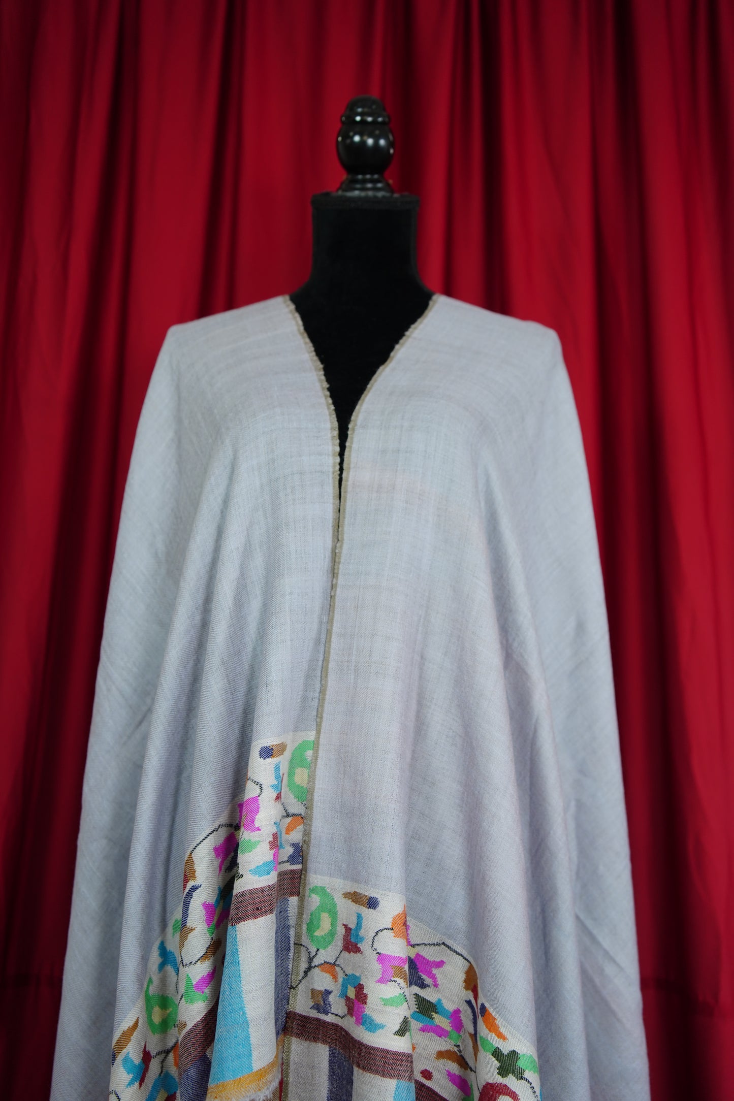 ice blue GI kani palla stole 9592