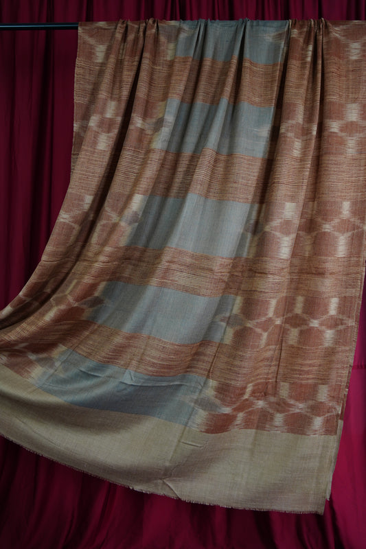 natural and brown XL ekat pashmina shawl 9594