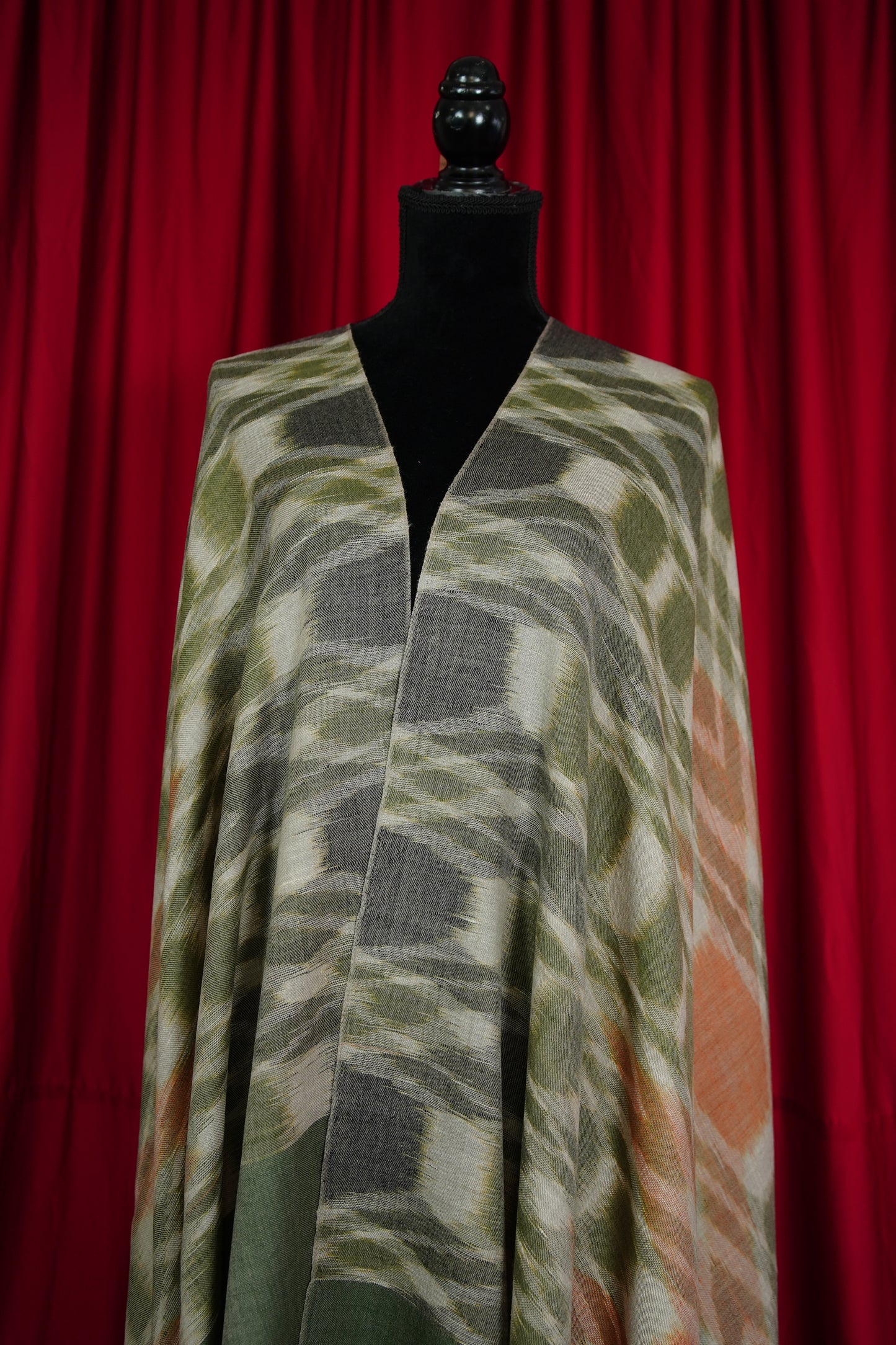 multi-coloured ekat design shawl 9604