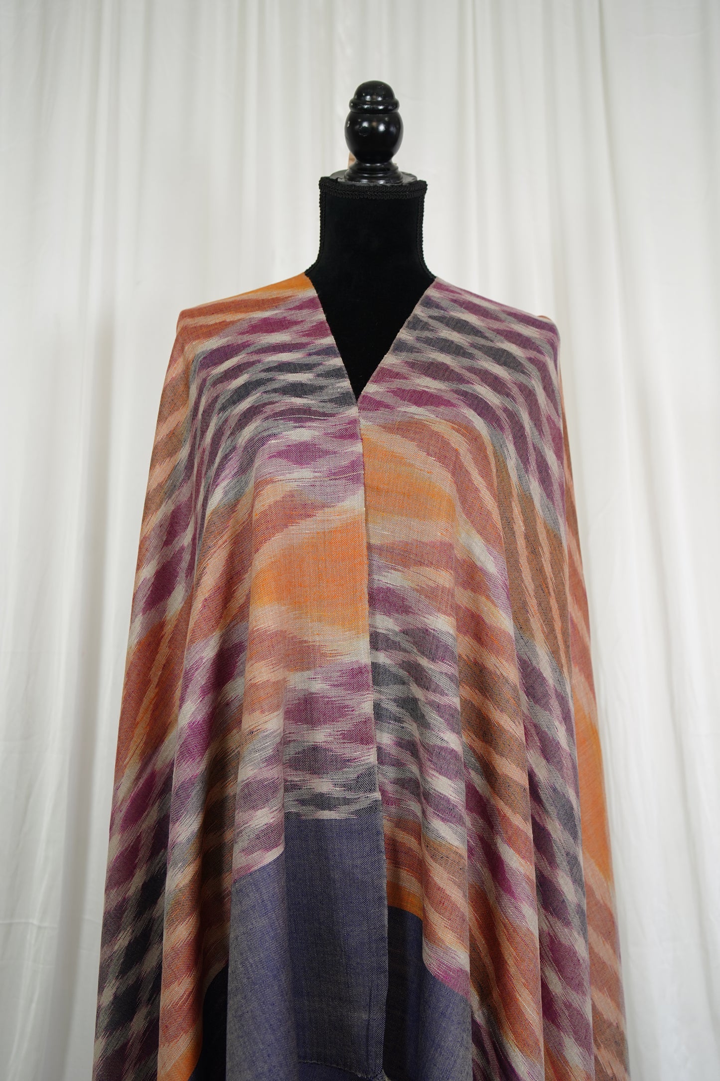 multi-coloured ekat design shawl 9605