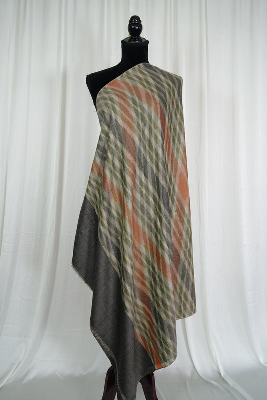 multi-coloured ekat design shawl 9606