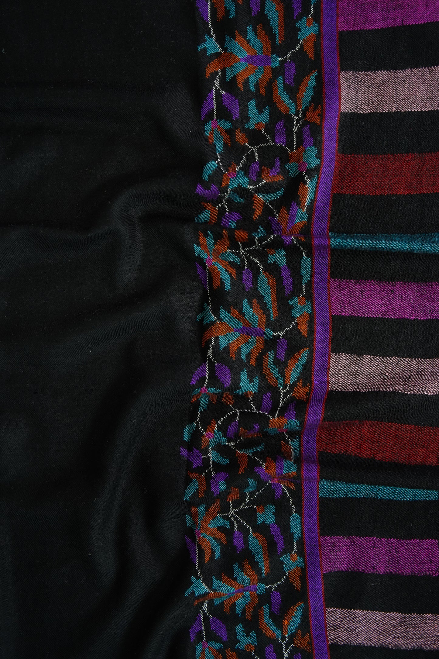 jet black kani palla shawl 9607