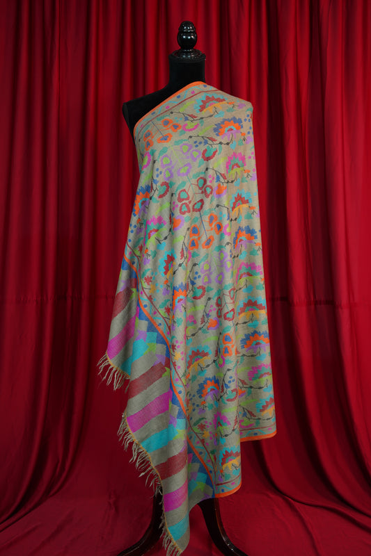 Natural kani jamma shawl 9615