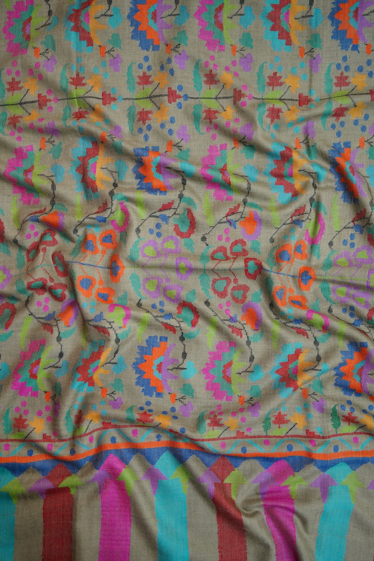 Natural kani jamma shawl 9615