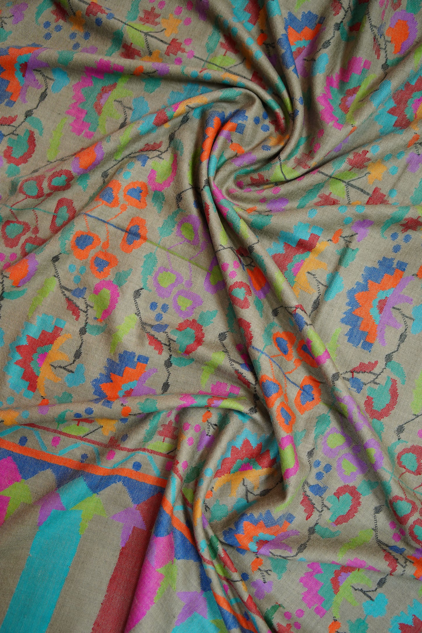 Natural kani jamma shawl 9615