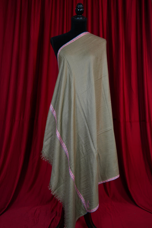 natural GI embroidery pashmina shawl 9641