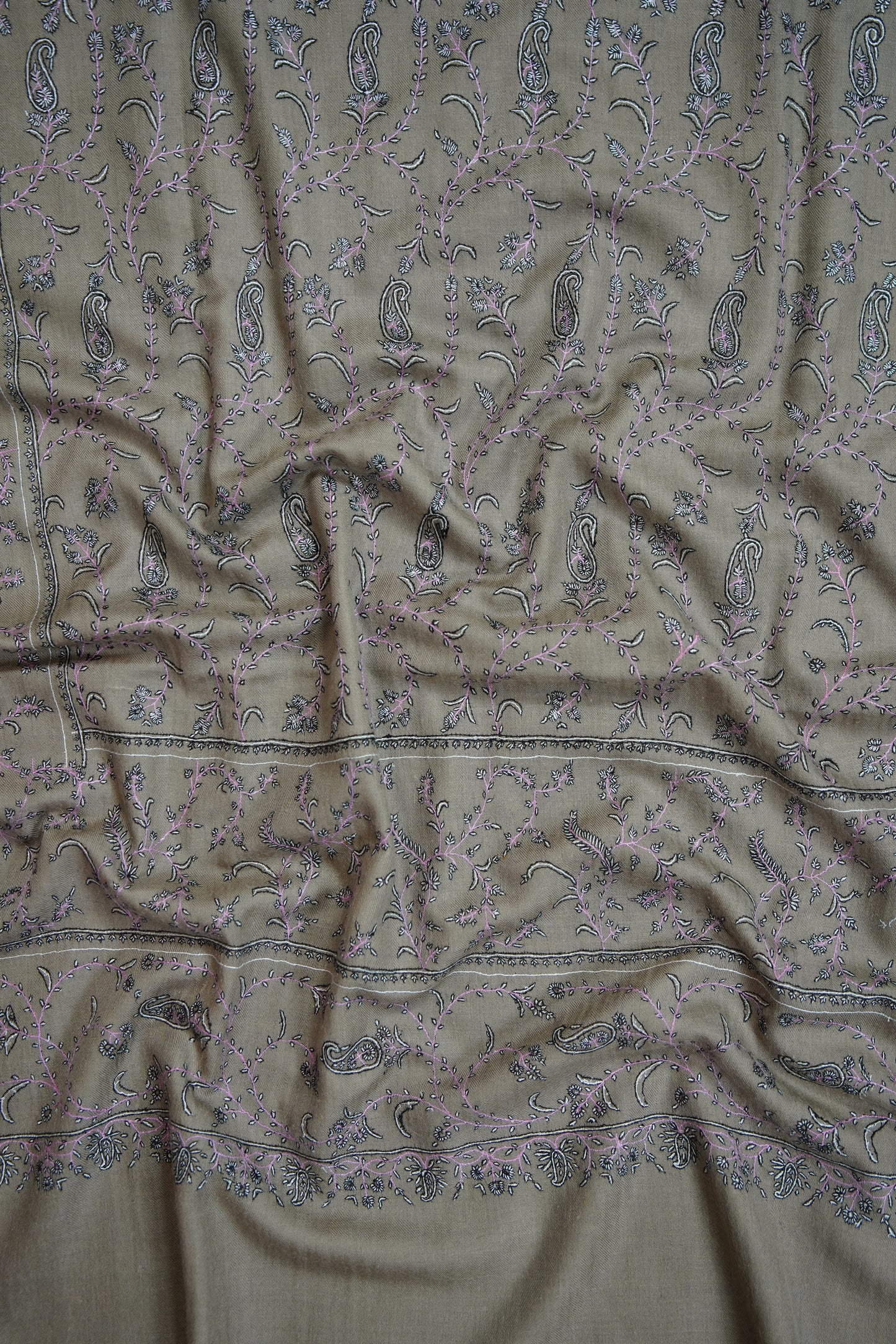 natural GI jaali embroidery pashmina shawl 9644