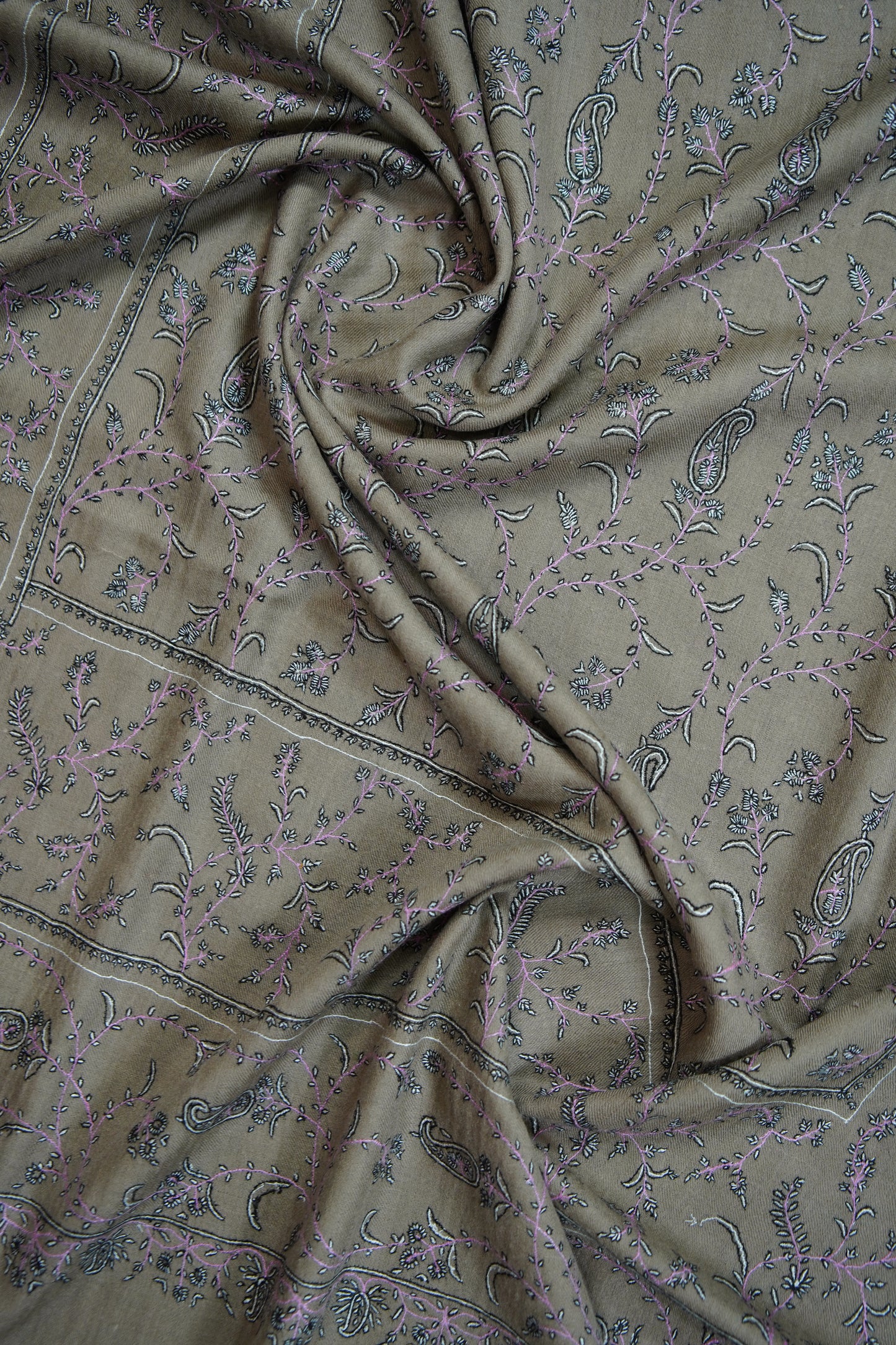 natural GI jaali embroidery pashmina shawl 9644