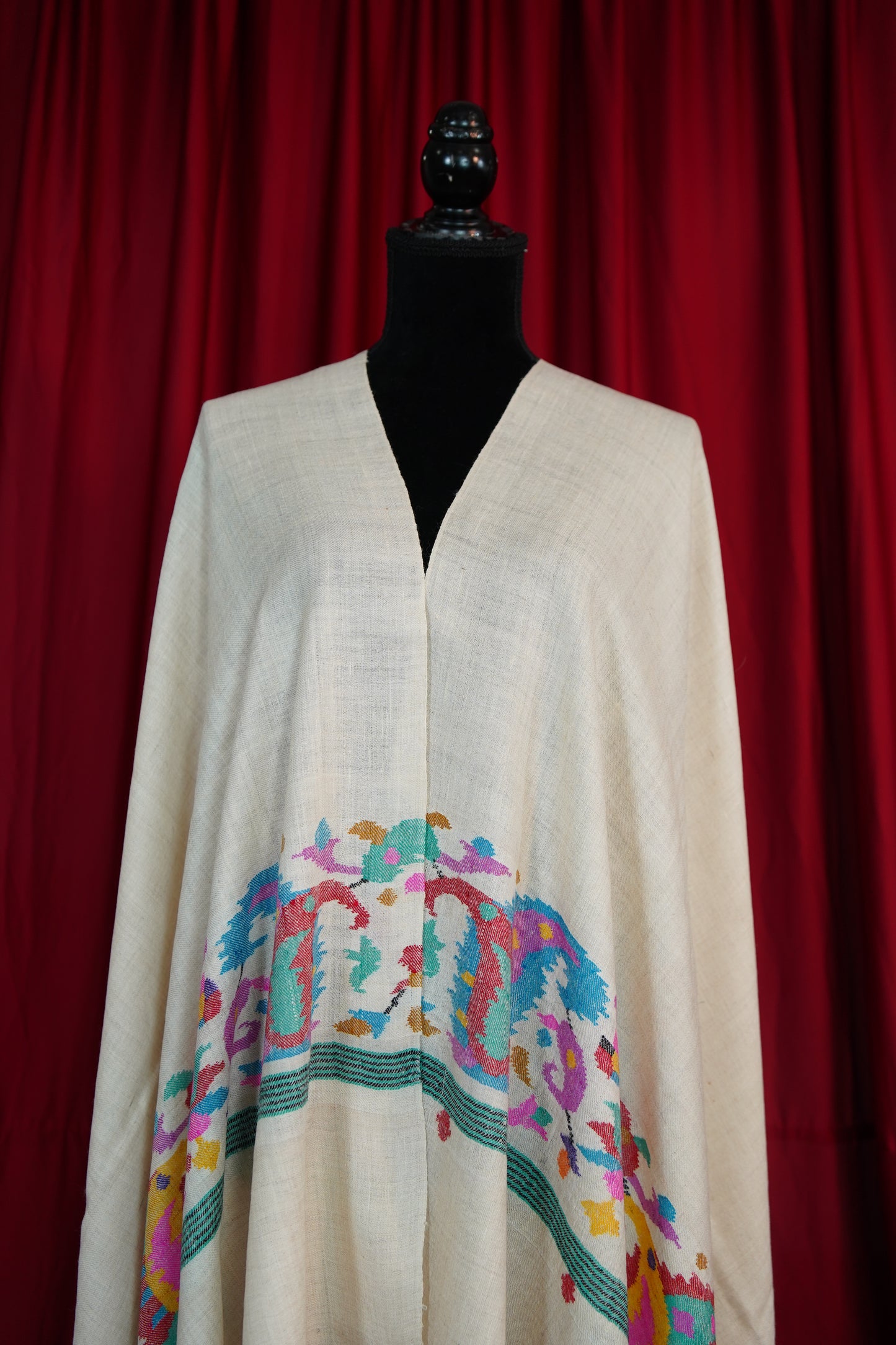 pure white kani palla shawl 9651