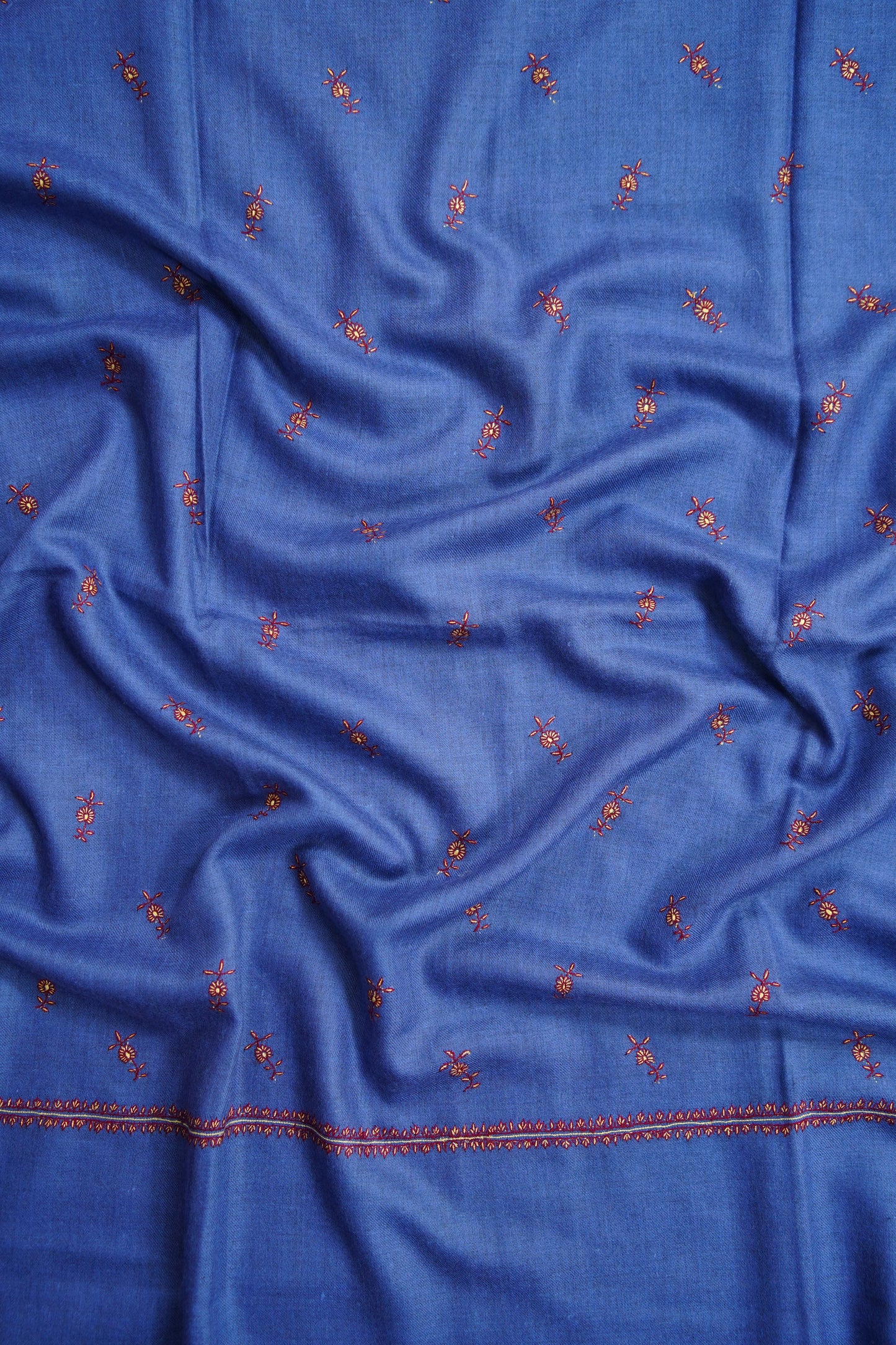 royal violet butis GI embroidery pashmina shawl 9657