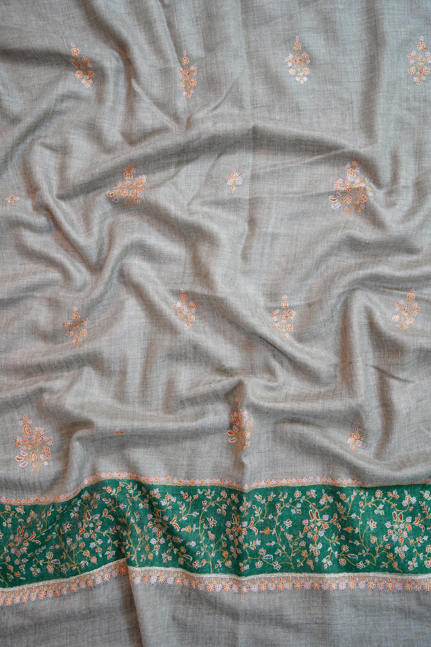 natural GI embroidery pashmina stole 9689