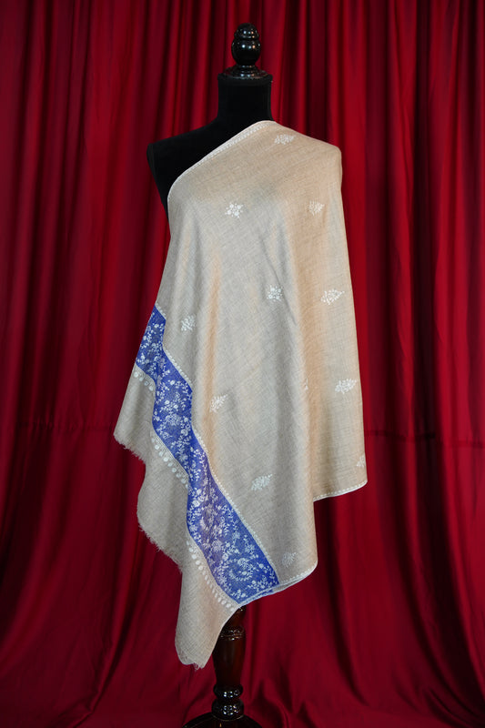natural GI embroidery pashmina stole 9695