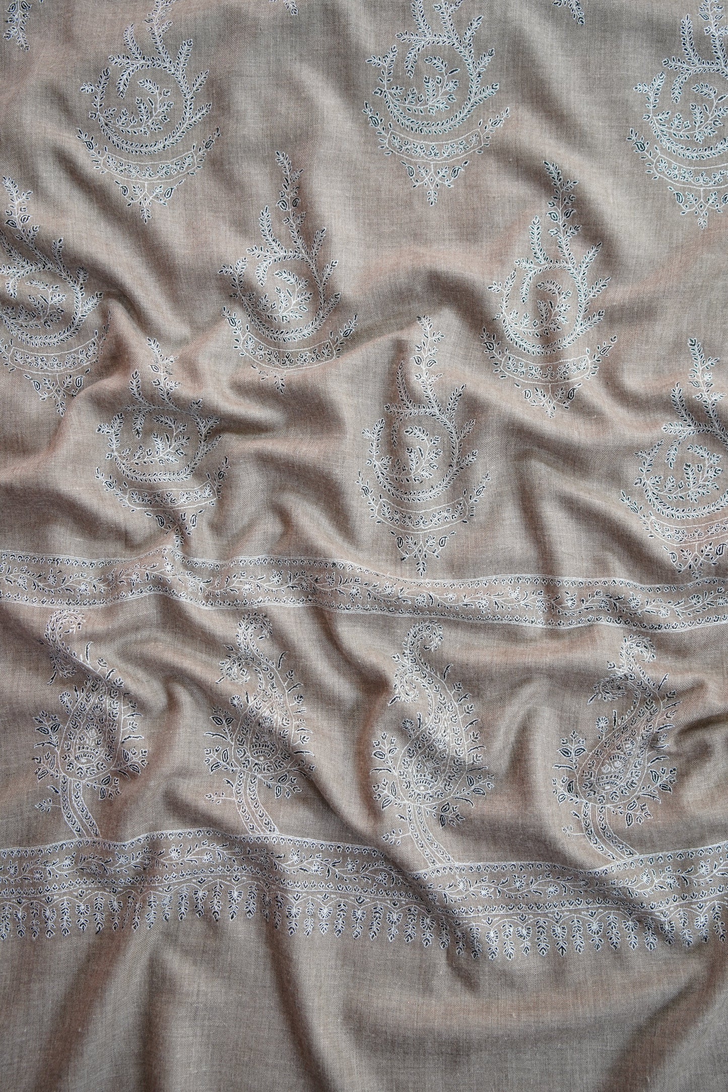 natural GI embroidery pashmina shawl 9717
