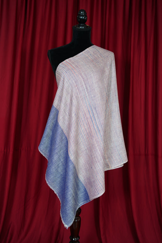 multi-coloured striped pashmina stole 9724