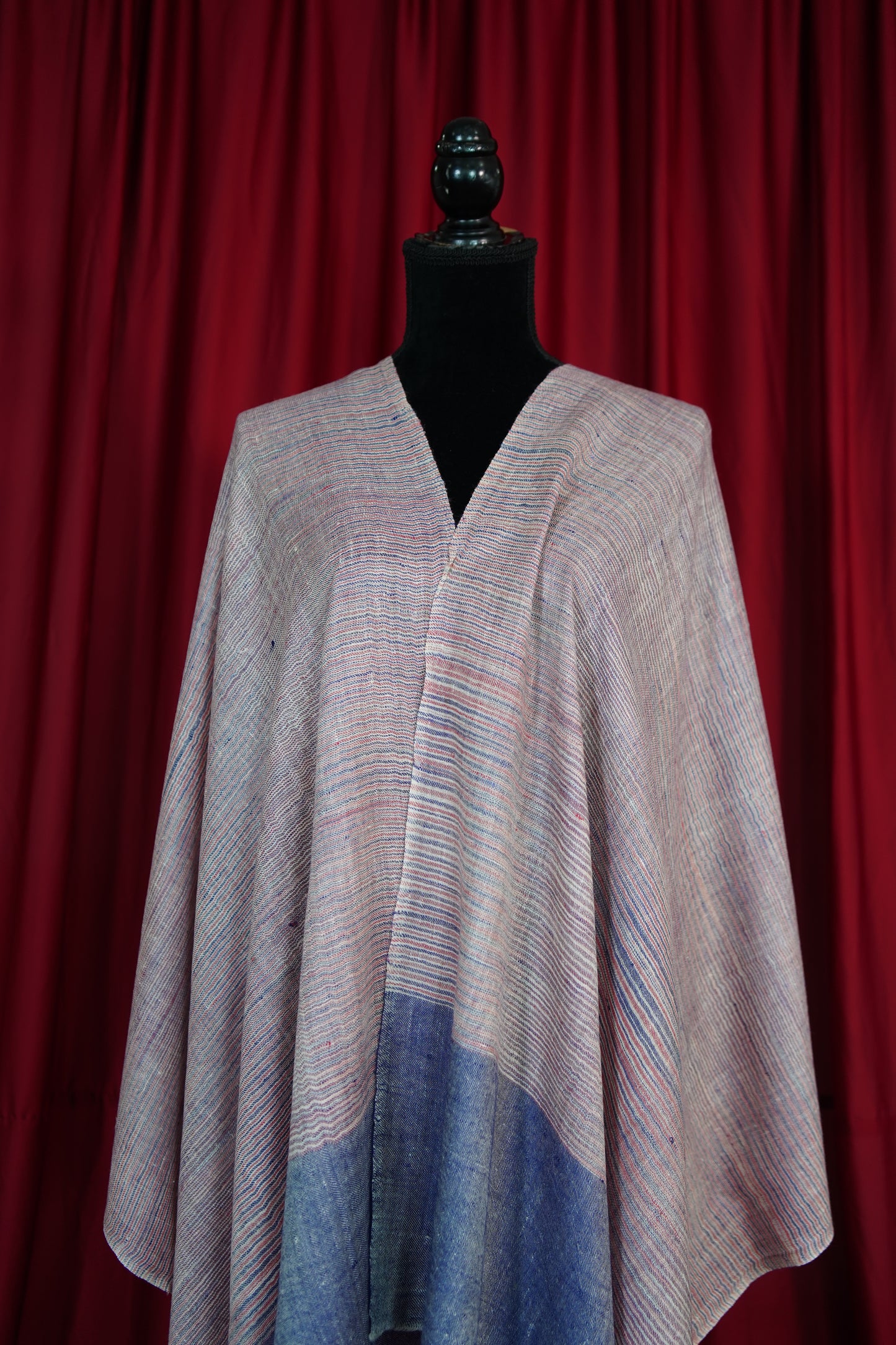 multi-coloured striped pashmina stole 9724