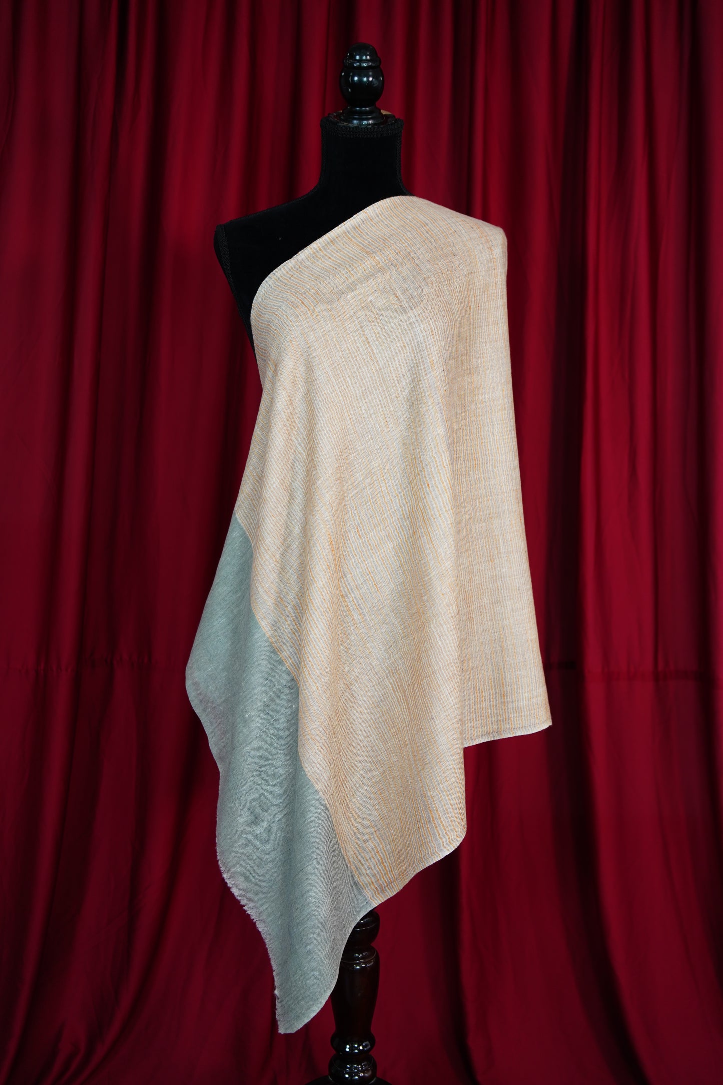 multi-coloured striped pashmina stole 9725